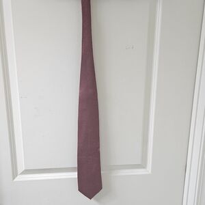 Men's Textured Wine Red Tie